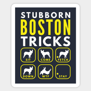 Stubborn Boston Tricks - Dog Training Magnet